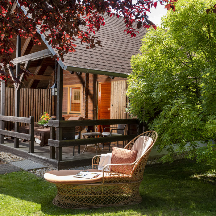 Hütten Appartement mit Terrasse